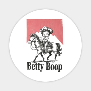 Cowgirl Betty Boop Riding Horse Marlboro Cigarettes T-shirts Magnet